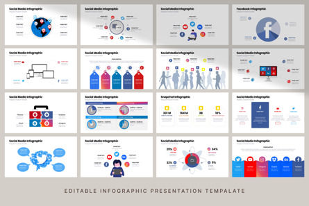Social Media - Infographic PowerPoint Template, Slide 5, 10666, Art & Entertainment — PoweredTemplate.com
