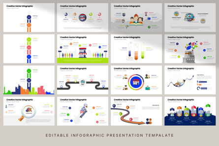 Creative Vector - Infographic PowerPoint Template, スライド 5, 10667, Art & Entertainment — PoweredTemplate.com