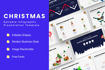 Christmas - Infographic PowerPoint Template, スライド 2, 10671, 休日／特別行事 — PoweredTemplate.com