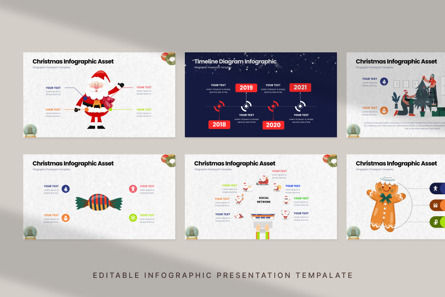 Christmas - Infographic PowerPoint Template, Diapositive 4, 10671, Fêtes / Grandes occasions — PoweredTemplate.com