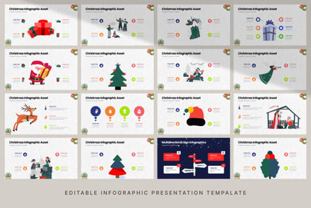 Christmas - Infographic PowerPoint Template, Diapositive 5, 10671, Fêtes / Grandes occasions — PoweredTemplate.com