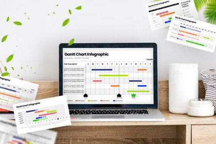 Gantt Chart - Infographic PowerPoint Template, Slide 3, 10672, Data Driven Diagrams and Charts — PoweredTemplate.com