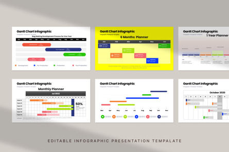 Gantt Chart - Infographic PowerPoint Template, Slide 4, 10672, Data Driven Diagrams and Charts — PoweredTemplate.com