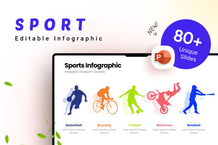 Sport - Infographic PowerPoint Template, PowerPoint-Vorlage, 10675, Gesundheit und Erholung — PoweredTemplate.com