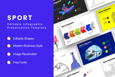 Sport - Infographic PowerPoint Template, 슬라이드 2, 10675, 건강 및 레크레이션 — PoweredTemplate.com