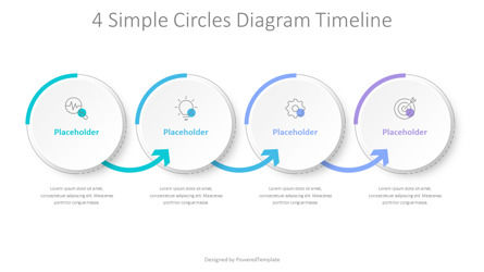 4 Simple Circles Diagram Timeline, 幻灯片 2, 10679, 动画 — PoweredTemplate.com