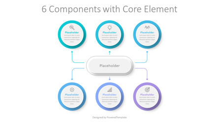 6-Step Core Diagram, Diapositiva 2, 10680, Animado — PoweredTemplate.com