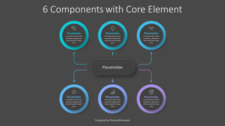 6-Step Core Diagram, 슬라이드 3, 10680, 애니메이션 — PoweredTemplate.com