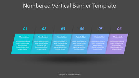 Numbered Vertical Banner Template Layout, Deslizar 3, 10683, Infográficos — PoweredTemplate.com