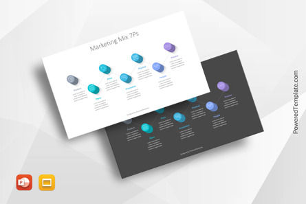 7Ps Marketing Mix Slide Template, Theme Google Slides, 10687, Modèles commerciaux — PoweredTemplate.com