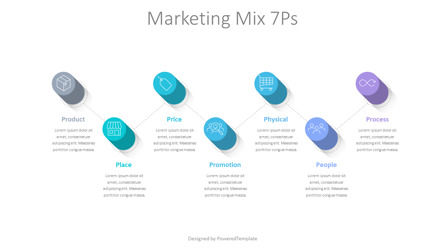 7Ps Marketing Mix Slide Template, Diapositive 2, 10687, Modèles commerciaux — PoweredTemplate.com