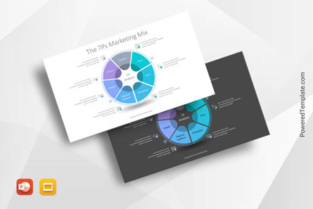 The 7Ps Marketing Mix, Gratis Google Presentaties-thema, 10690, Businessmodellen — PoweredTemplate.com