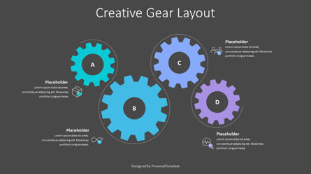 Creative Gear Layout Free Presentation Template, Dia 3, 10692, Geanimeerd — PoweredTemplate.com
