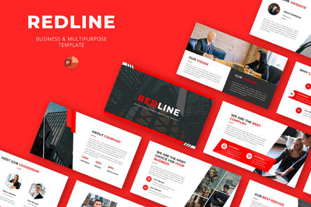 REDLINE - Busines Multiporpose PowerPoint Template, PowerPoint模板, 10698, 商业 — PoweredTemplate.com