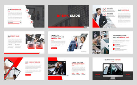 REDLINE - Busines Multiporpose PowerPoint Template, Slide 4, 10698, Business — PoweredTemplate.com