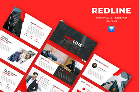 REDLINE - Busines Multiporpose Keynote Template, Keynote Template, 10700, Business — PoweredTemplate.com