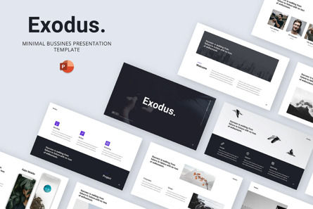 Exodus - Minimal Bussines Powerpoint Template, Modelo do PowerPoint, 10701, Negócios — PoweredTemplate.com