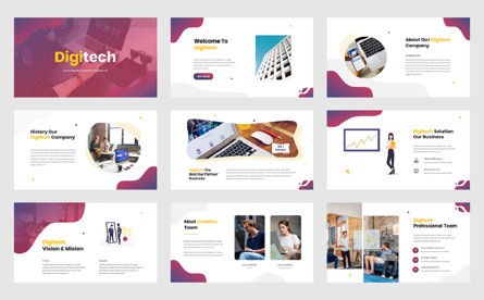 Digitech - Digital Business Powerpoint Template, Slide 2, 10713, Technology and Science — PoweredTemplate.com