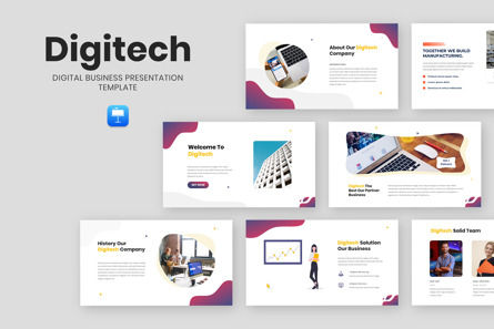 Digitech - Digital Business Keynote Template, Keynote-sjabloon, 10715, Technologie en Wetenschap — PoweredTemplate.com