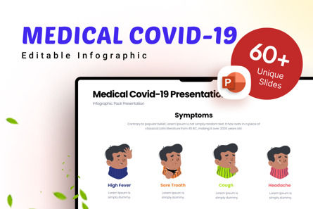 Medical Covid-19 - Infographic PowerPoint Template, 파워 포인트 템플릿, 10723, 글로벌 — PoweredTemplate.com