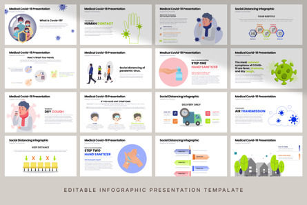 Medical Covid-19 - Infographic PowerPoint Template, Dia 5, 10723, Globaal — PoweredTemplate.com