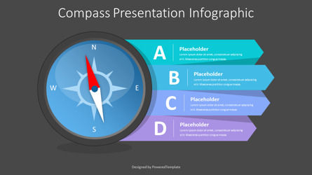Compass Presentation Infographics, スライド 3, 10724, ビジネスコンセプト — PoweredTemplate.com