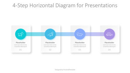 Animated 4-Step Horizontal Diagram for Presentations, Slide 2, 10738, Animated — PoweredTemplate.com