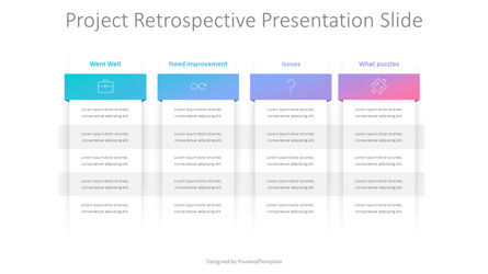 Project Retrospective Presentation Slide, Slide 2, 10742, Business Models — PoweredTemplate.com