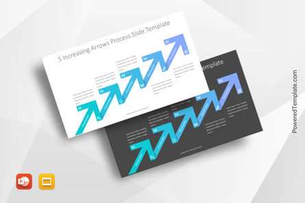 5 Increasing Arrows Process Diagram, Gratis Tema de Google Slides, 10747, Conceptos de negocio — PoweredTemplate.com