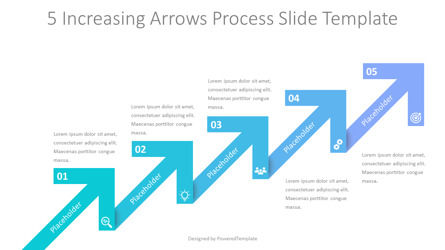 5 Increasing Arrows Process Diagram, スライド 2, 10747, ビジネスコンセプト — PoweredTemplate.com