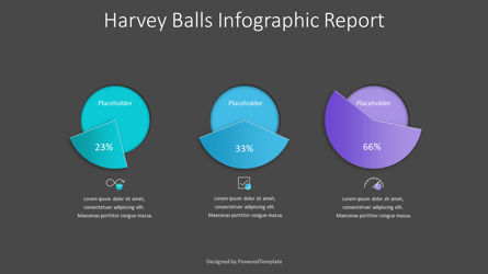 Harvey Balls Infographic Report, Deslizar 3, 10750, Consultoria — PoweredTemplate.com
