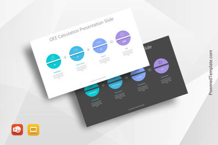 OEE Calculation Diagram for Presentations, Free Google Slides Theme, 10751, Business Models — PoweredTemplate.com