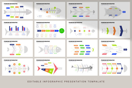 Fishbone - Infographic PowerPoint Template, 幻灯片 5, 10753, 动物和宠物 — PoweredTemplate.com