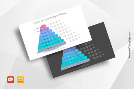 Expanded Hierarchy of Needs Diagram, Gratis Google Presentaties-thema, 10760, Businessmodellen — PoweredTemplate.com