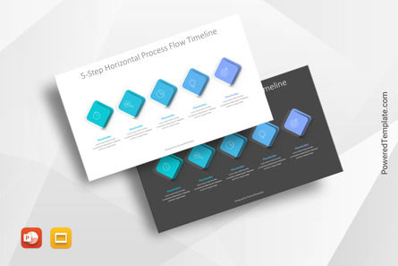 5-Step Horizontal Process Flow Template, Gratuit Theme Google Slides, 10770, Concepts commerciaux — PoweredTemplate.com