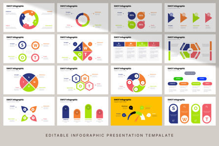 SWOT - Infographic PowerPoint Template, 슬라이드 6, 10773, 3D — PoweredTemplate.com