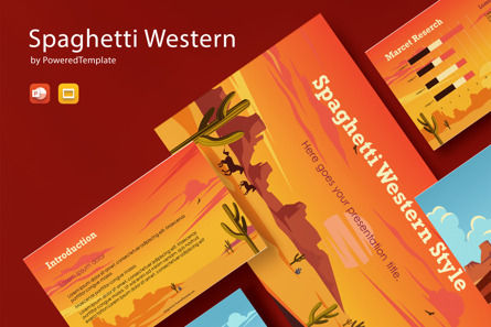 Spaghetti Western Style Presentation Template, Gratuit Theme Google Slides, 10774, USA — PoweredTemplate.com