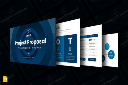 Project Proposal Google Slides Template, Googleスライドのテーマ, 10782, ビジネス — PoweredTemplate.com
