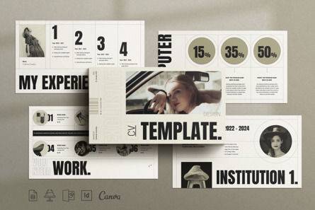 Exclusive CV Presentation Design Template, PowerPointテンプレート, 10790, ビジネス — PoweredTemplate.com