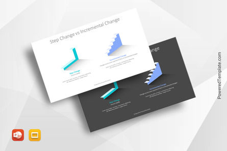 Step Change Vs Incremental Change, 免费 Google幻灯片主题, 10791, 3D — PoweredTemplate.com