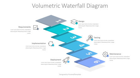 Volumetric Waterfall Diagram, Slide 2, 10803, 3D — PoweredTemplate.com