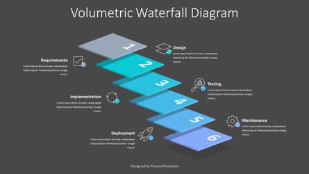 Volumetric Waterfall Diagram, Slide 3, 10803, 3D — PoweredTemplate.com