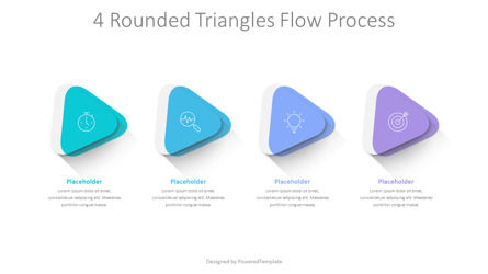 4 Rounded Triangles Flow Process, Slide 2, 10811, Timelines & Calendars — PoweredTemplate.com