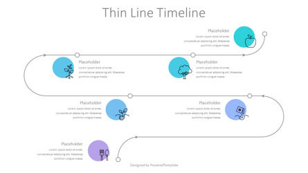 Thin Line Timeline for Presentations, Dia 2, 10813, Timelines & Calendars — PoweredTemplate.com