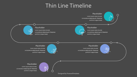 Thin Line Timeline for Presentations, Dia 3, 10813, Timelines & Calendars — PoweredTemplate.com