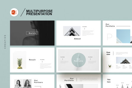 Multipurpose Presentation Template, Modelo do PowerPoint, 10823, Negócios — PoweredTemplate.com