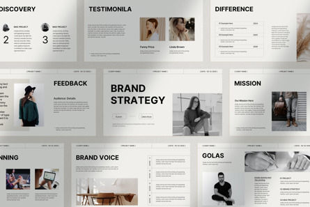 Brand Strategy Presentation, Modelo do PowerPoint, 10828, Negócios — PoweredTemplate.com