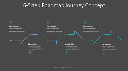 6-Step Roadmap Journey Concept, Slide 3, 10838, Timelines & Calendars — PoweredTemplate.com