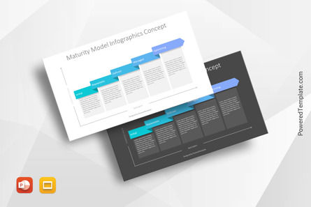 Maturity Model Infographics, Gratis Tema di Presentazioni Google, 10840, Modelli di lavoro — PoweredTemplate.com