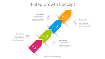 4-Step Growth Concept, Dia 2, 10870, Infographics — PoweredTemplate.com